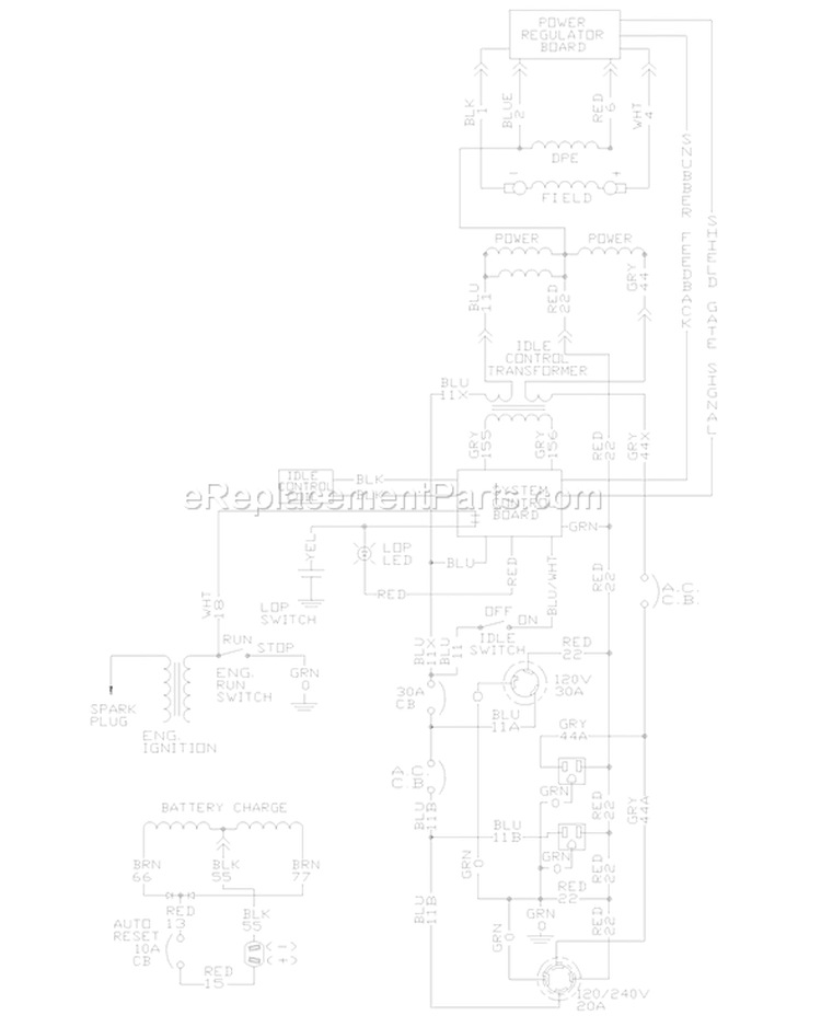 Page D Diagram and Parts List for 1783-0  Briggs and Stratton Generator